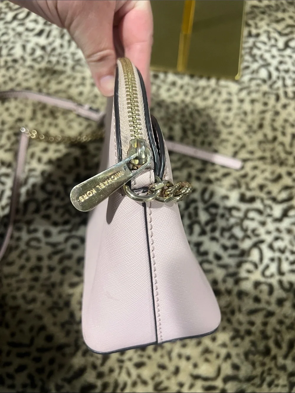 Michael Kors Light Pink Dome Crossbody Bag